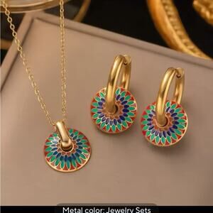Colorful Enamel Jewelry Set